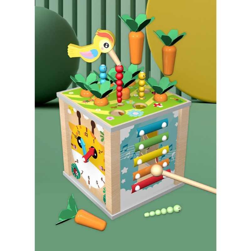 Wooden Kids Educational Toy With Sixinone Play Set For Early Learning And Development
