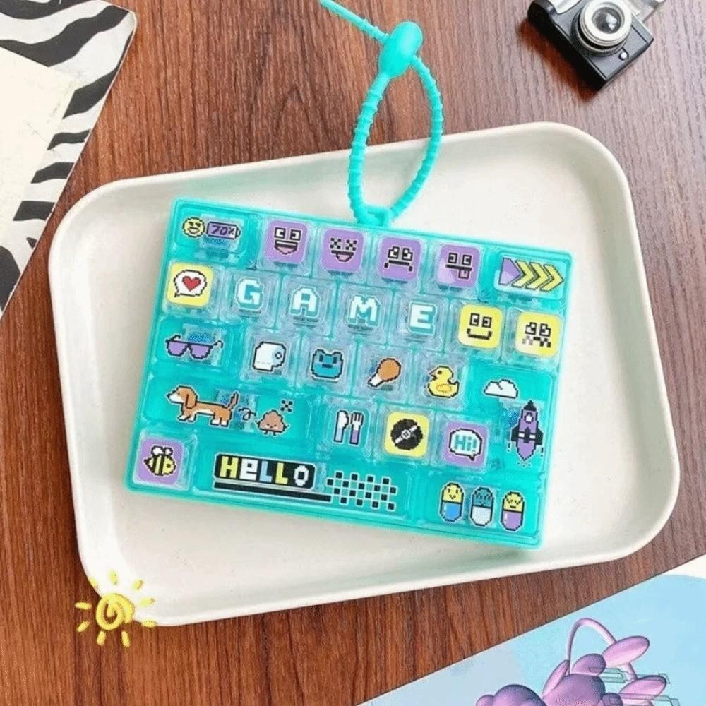 Cute Cartoon Design Mini Keyboard Pendant Bag Hanging Ornament Keyboard Keychain Children Use