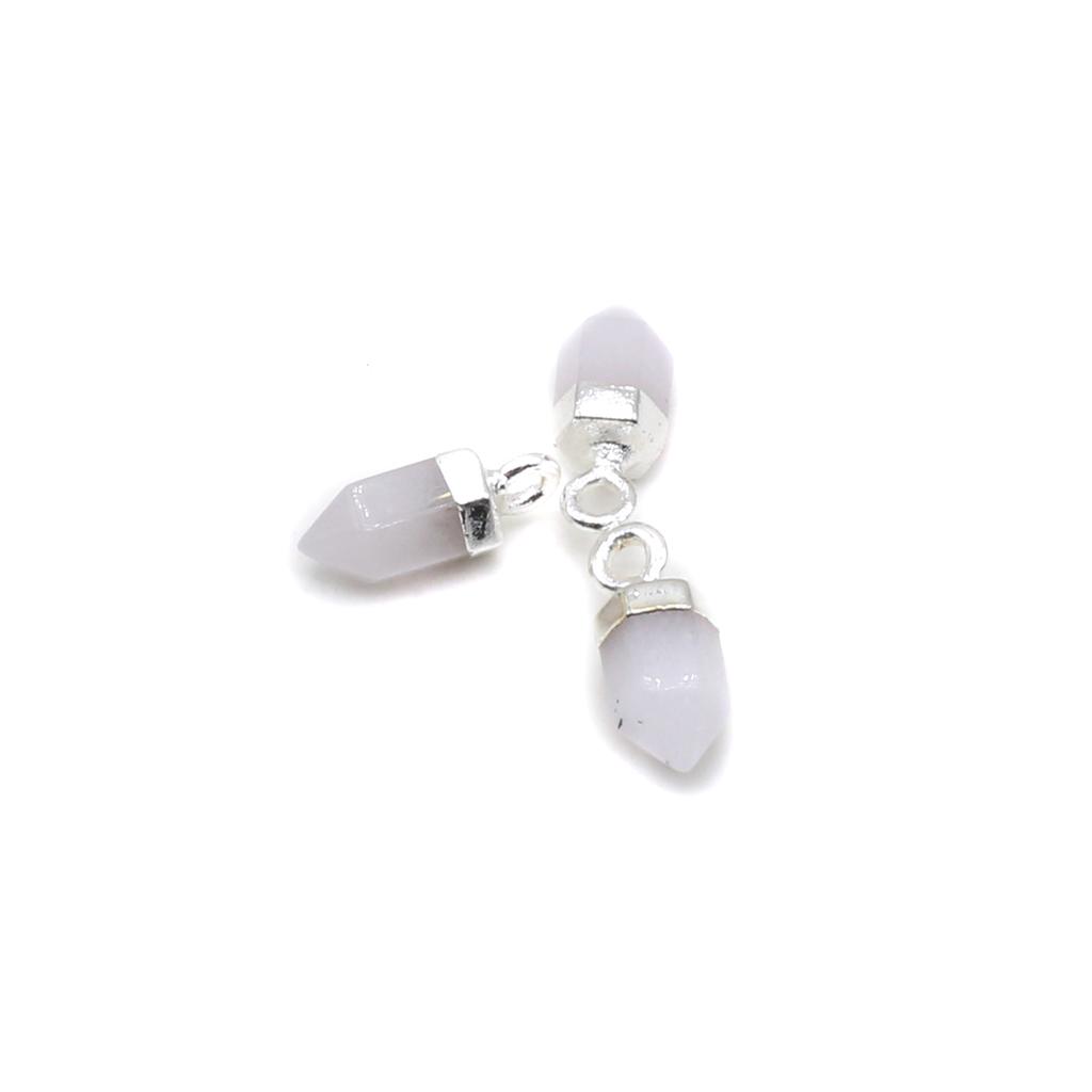 1 шт., маленькая подвеска из натурального камня с шестиугольным конусом, женские и мужские подвески для ювелирных изделий своими руками, аксессуары, подарки на День матери, Пасху, 5x13 мм