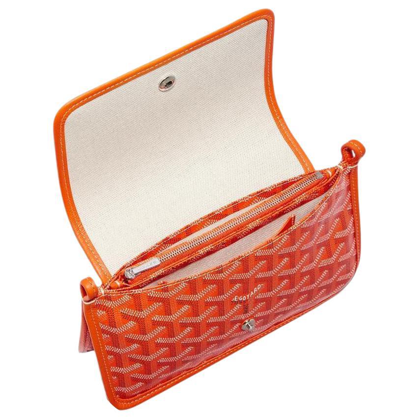 Goyard Plumet Y Монограмма Много карманов Съемный плечевой ремень Холст и Кожа WOC Конверт Клатч Сумка через плечо Сумка на плечо Унисекс сумки PLUMETPMLTY