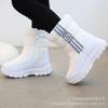 Fashion Versatile Children's Snow Boots Winter New Children's High-top Winter Boots Classmates Velvet Warm Cotton Boots