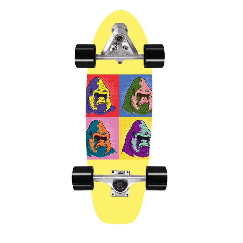 Скейтборд для сёрфинга на суше, мост, клен, имитация сёрфинга, лыжная тренировочная доска 76 см, сёрф-скейт на суше, доска для сёрфинга на суше