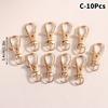 10Pcs Swivel Lobster Hook Clasp Keyring Snap Clasp Bag Jewelry Trigger Buckle