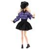 Plaid Sweater Doll Sweater Skirt Set Multicolor Mini College Suit Fashion Doll Clothes