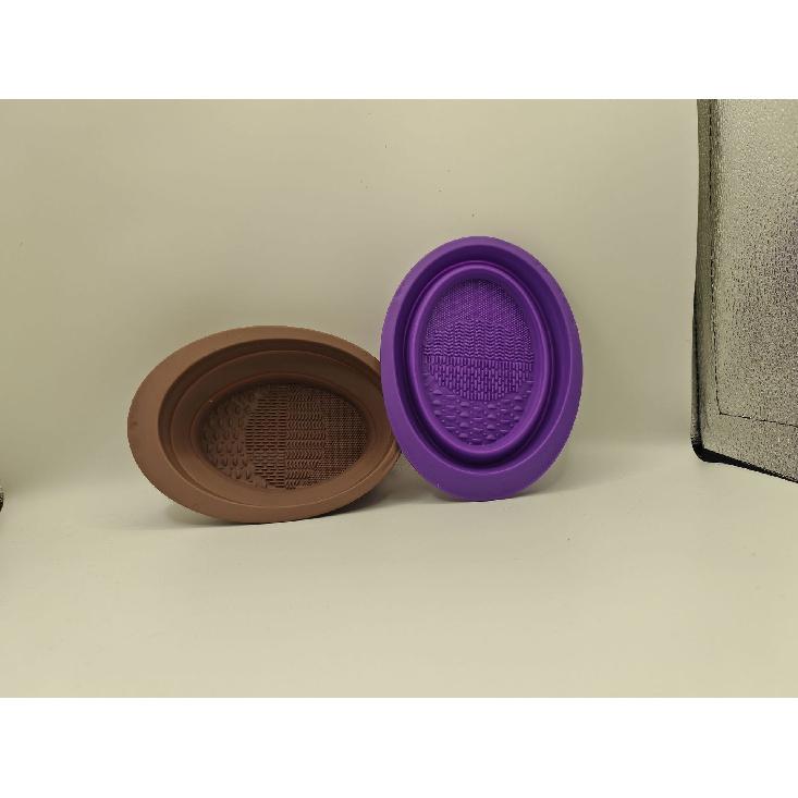 Makeup Brush Cleaning Set Beauty Sponge Cleaning Tool Powder Puff Cleaning Solution Drying Basket Silicone Folding Washing Bowl