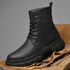Мода Осень Новые Большие Размеры 37-46 Ботинки для Мужчин Черные Ботинки Обувь на Платформе Модные Ботильоны Зимняя Теплая Мужская Обувь Новые Ботильоны Женские