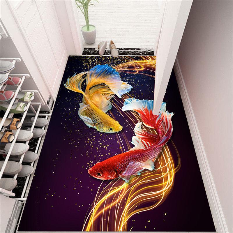 3D китайский напольный коврик от двери до двери, дверной коврик для дома, спальни, гостиной, ванной комнаты, нескользящий впитывающий коврик, который можно стирать в машине