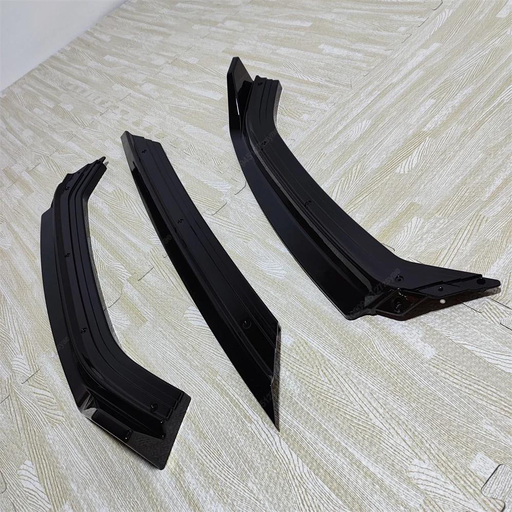 Передний сплиттер-губа-спойлер-диффузор бампера для VW Polo MK5 6R TSI TDI Стандартный дорестайлинг 2014-2017 Комплекты обвеса Тюнинг Черный