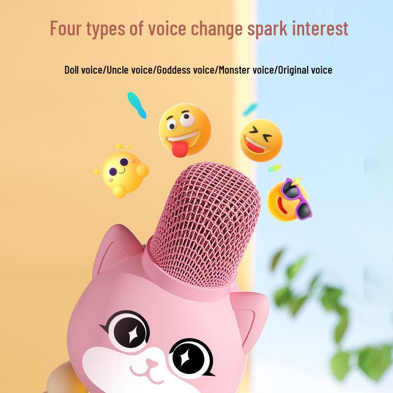 Wireless Kids' Karaoke Microphone & Speaker: Echo, Singing, & Early Education Toy for Little Girls