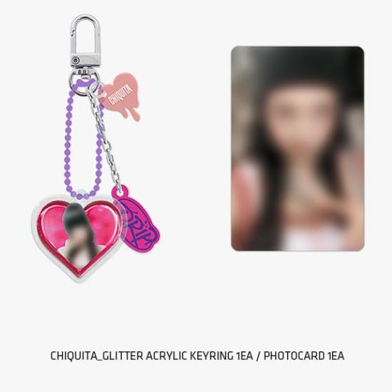 Брелок для ключей BABYMONSTER DRIP из акрила с блестками