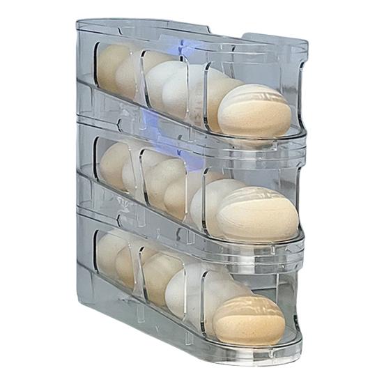 1/2/3Pcs Fridge Egg Holder Large Capacity Multi-layer Transparent Design Stackable