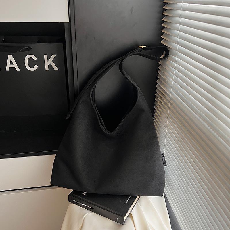 Suede Bag Women's Large-capacity New Autumn and Winter Versatile Shoulder Messenger Bag Commuter Tote Bag