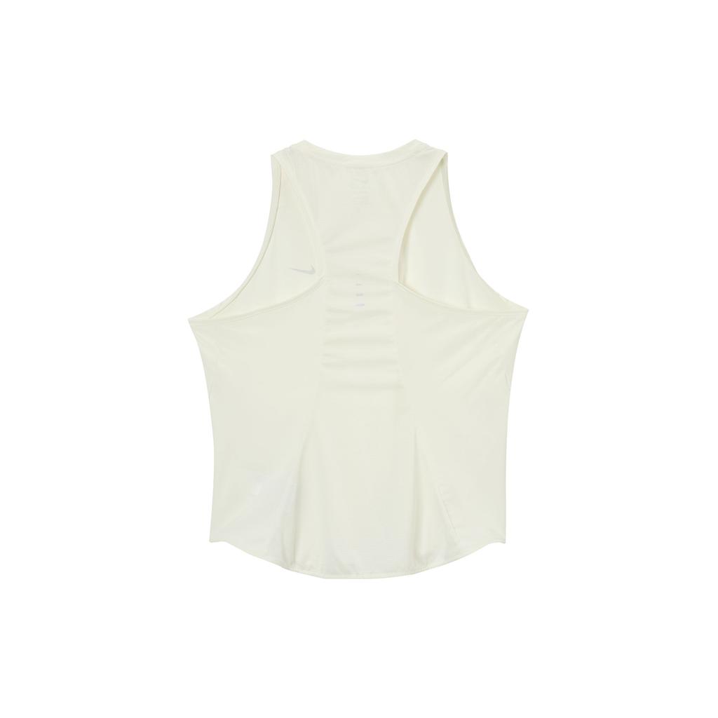 Nike Dri-Fit Swoosh Круглый вырез Приталенный крой Удобный Однотонный Жилет Женские топы Молочно-белый HQ0621133