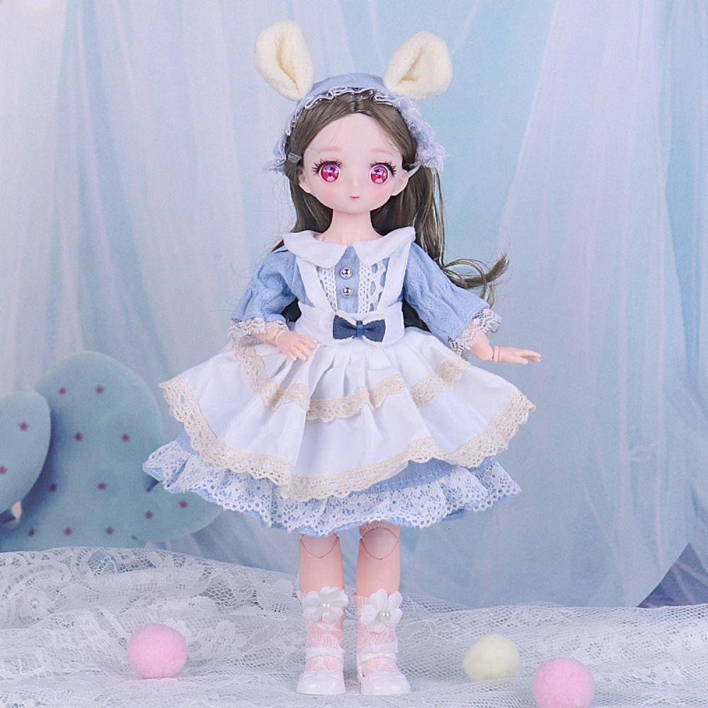 Fashion Doll Princess Dress Cute 1/6 Dress Up Doll DIY Clothes 30cm Dolls Clothes  BJD Doll