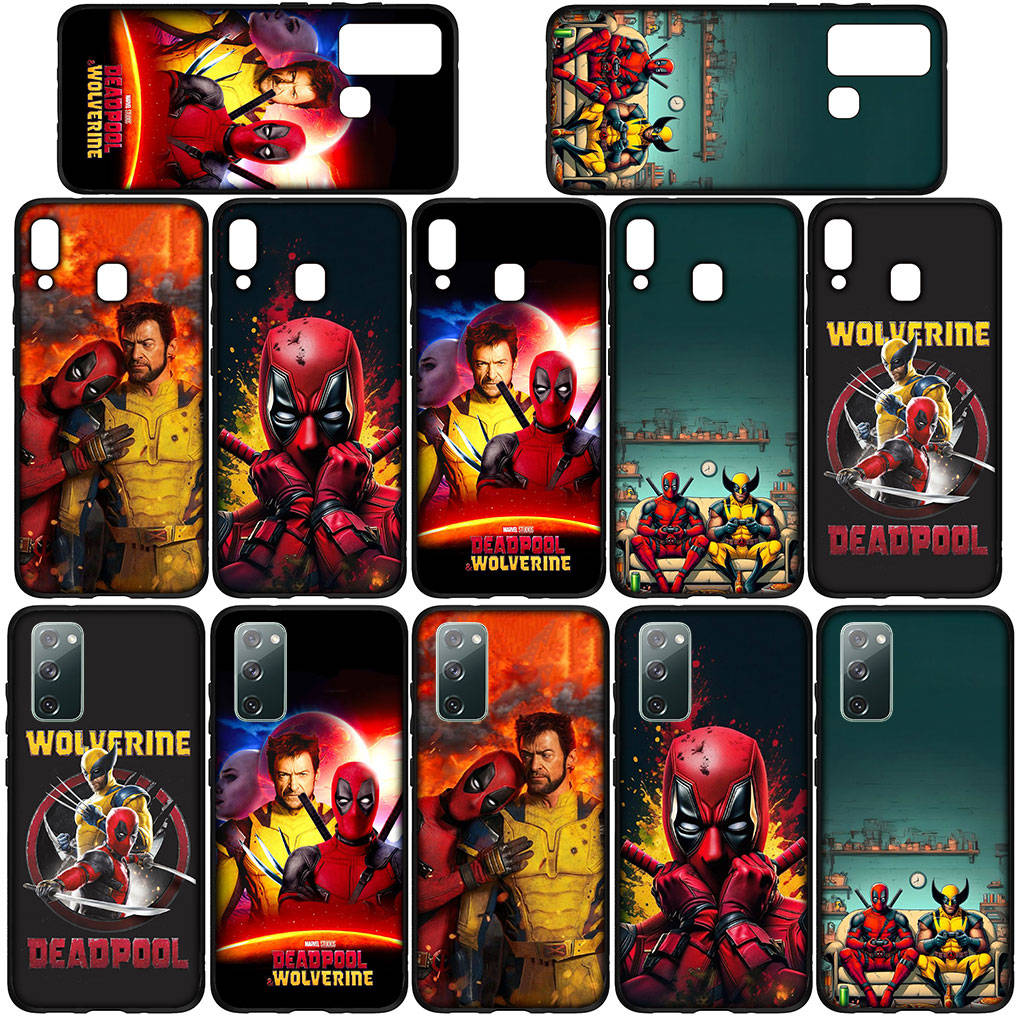 Чехол для телефона Samsung Galaxy S25 S24 S23 iPhone 16 15 Xiaomi Redmi Note 14 13 12 16E X 11 Pro Max OPPO Moto Huawei Cartoon Wolverine Deadpool Cover