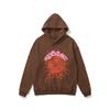 Sp5der 555555 Hoodie Sweatpants Set Rhinestone Spider Web Letter Print Casual Streetwear Youth
