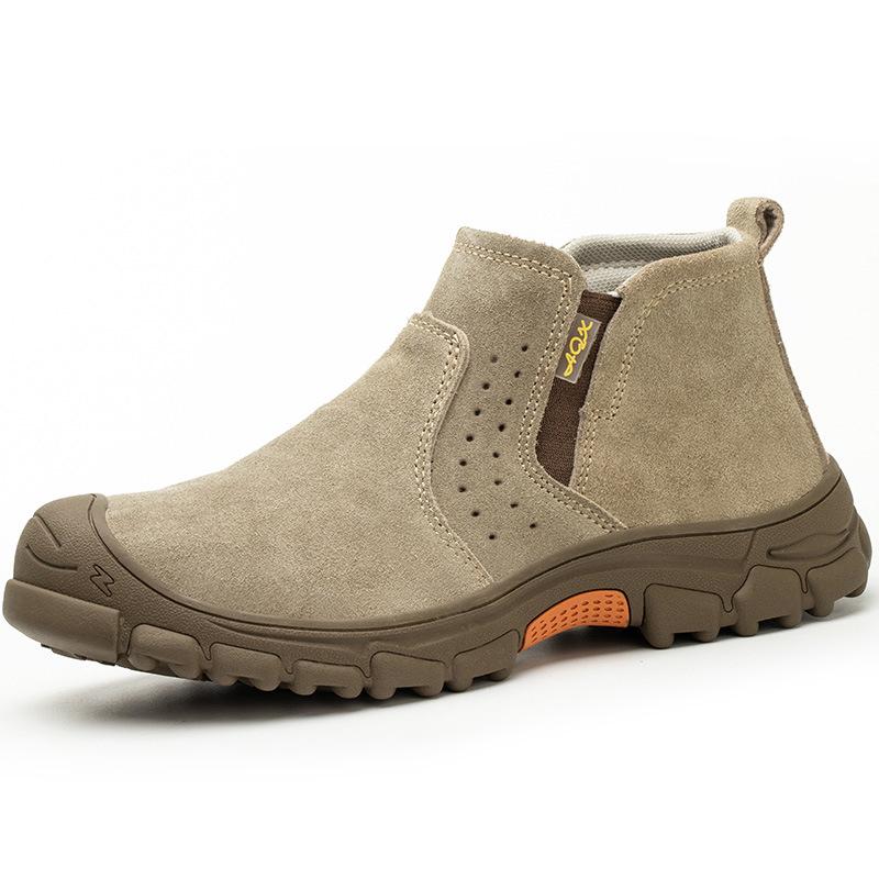 Fashion Shoes for Men Anti-smashing Anti-piercing Safety Breathable Work Boots Men High Quality Light Protective Shoes Zapatillas Hombre