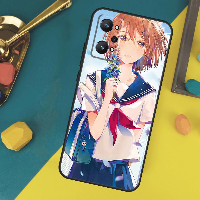 Аниме девушка мультфильм япония милый Чехол Для Realme 14 12 10 11 13 Pro Plus GT 6 6T 5 GT7 Pro C61 C55 C51 C21Y C25S C67 C75 C53