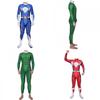Vibrant Power Rangers Bodysuit Spandex Cosplay Costume For Unisex Kids And Adults
