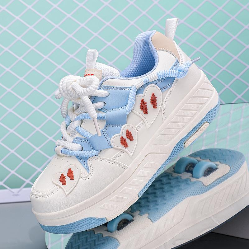 FourWheel Runaway Shoes Children'S Deformation Shoes Boys And Girls DualPurpose Roller Skates DoubleRow Roller Skates Adult