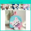 Charming Cat Cartoon Backpack For Kids With Comfortable Shoulder Straps For Use Everyday