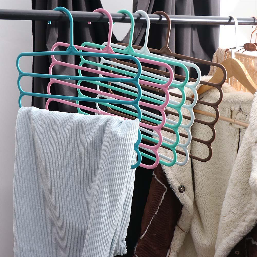 Bedroom Wardrobe Multilayer 5 Layers Storage Rack Clothes Hanger Pants Hangers Trousers Hanger