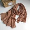 Высококачественный японский шарф из хлопка и льна цвета конфет на осень/зиму для женщин