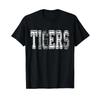 Tigers Mascot Distressed Vintage School Sports Name Fan T Shirt Vintage Stylish Designer Clothes Homme Comfortable