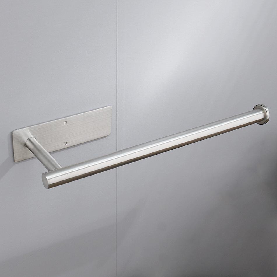 Держатель для туалетной бумаги розового золота, клей из нержавеющей стали 304 для ванной комнаты, кухонная вешалка для рулонов бумажных полотенец, длинная, подвесная, черная