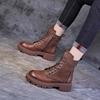 2025 Autumn and Winter New Boots Martin Boots Thick-soled High-value Versatile British Style Short Boots Support