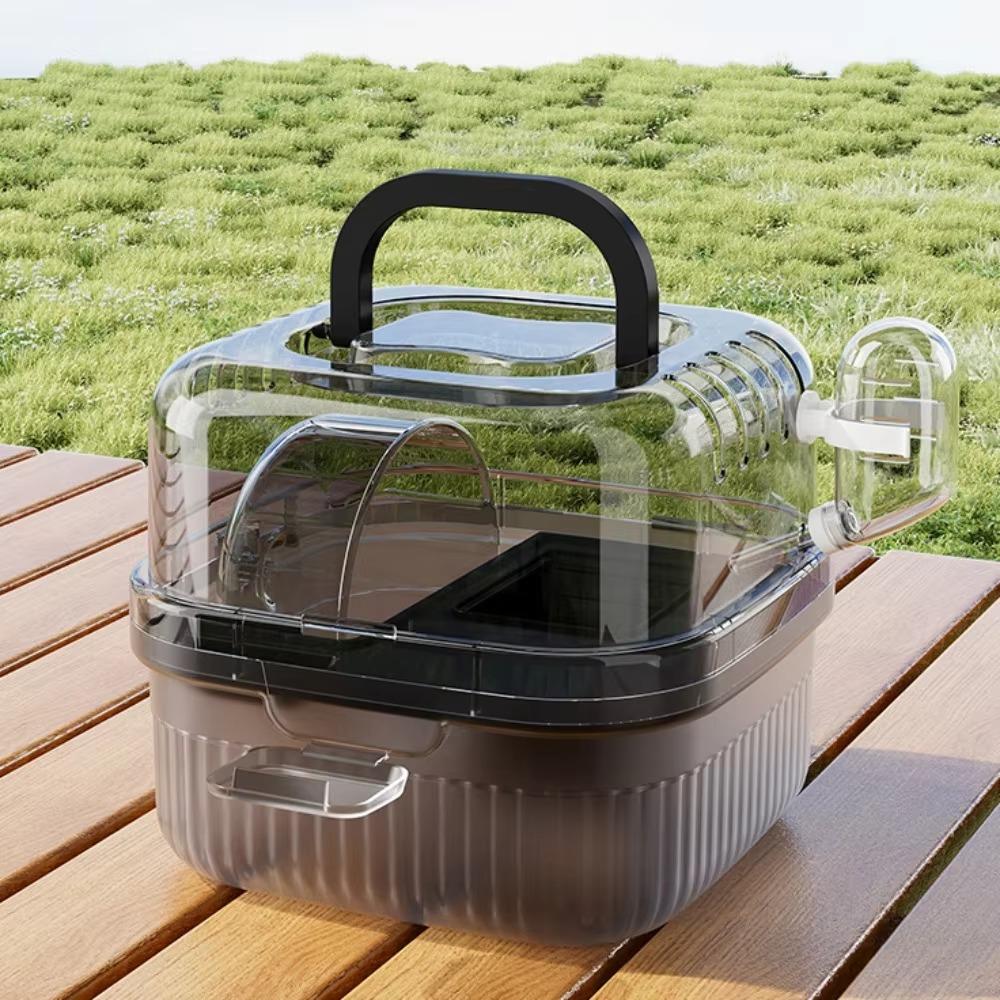 Дышащая среда обитания хомяка Прозрачные клетки для ежей Клетка для путешествий для хомяков Путешествия на открытом воздухе