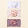 New Children's Hair Accessories Three-piece Set, Cute Baby Seamless Wide Headscarf, Nylon Flower Baby Headband