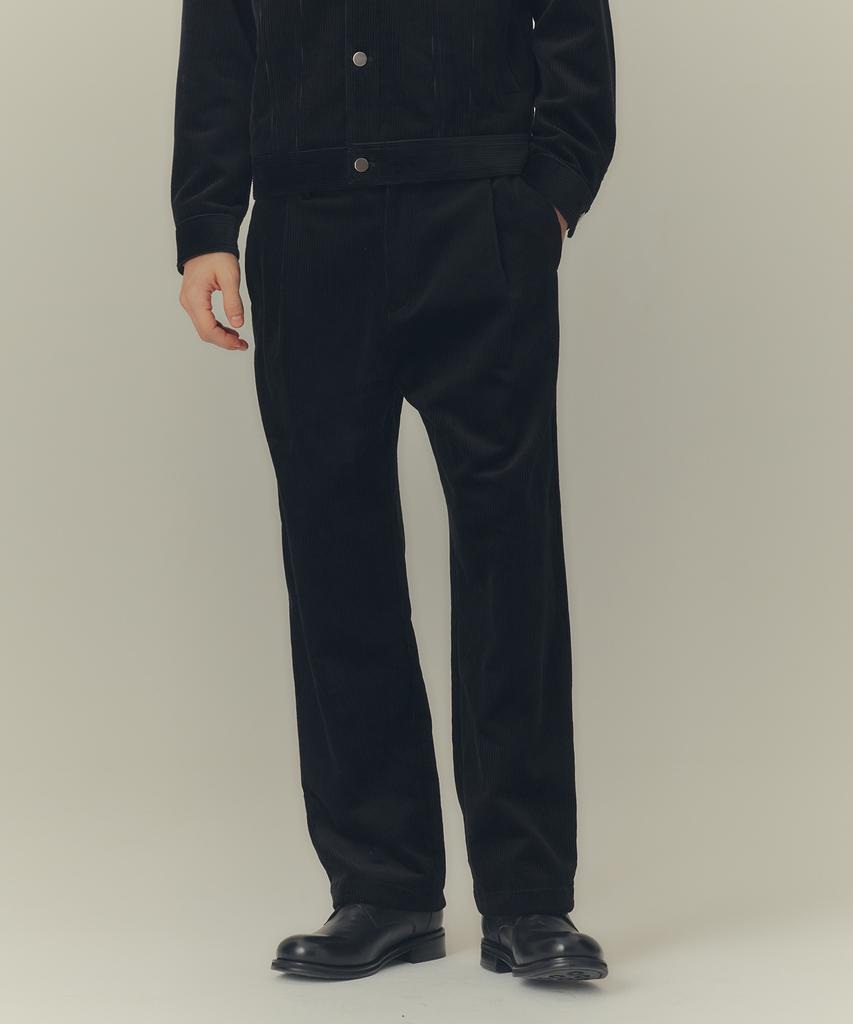 MINDBRIDGE Relaxed Fit Single-Pleat Corduroy Pants - 2 Colors