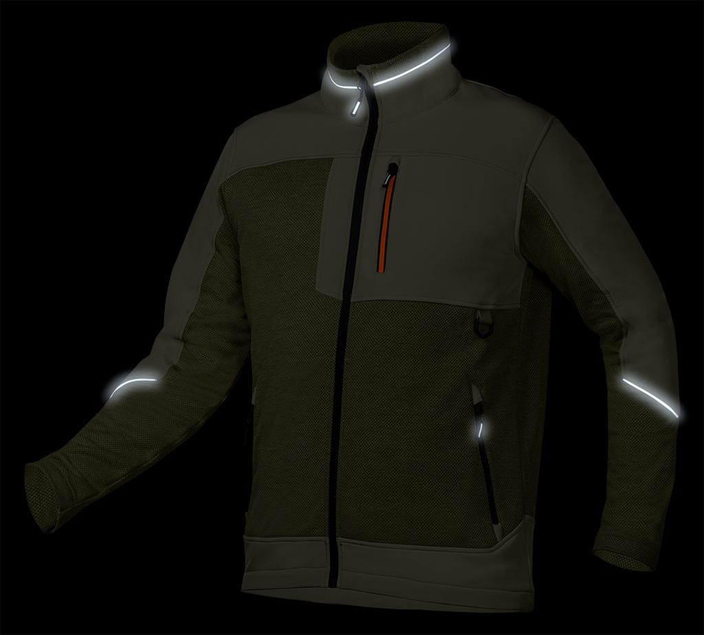 OUTDOOR softshell sweatshirt, green, size S