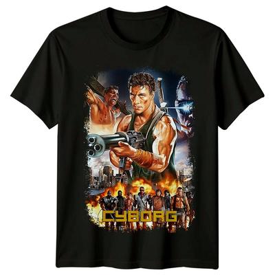 Киборг (1989) Футболка в стиле ретро 80-х, вдохновленная кинопостерами, унисекс.