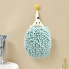 2Pcs Cute Hedgehog Hand Towel Coral Velvet Cartoon Animal Design with Hanging