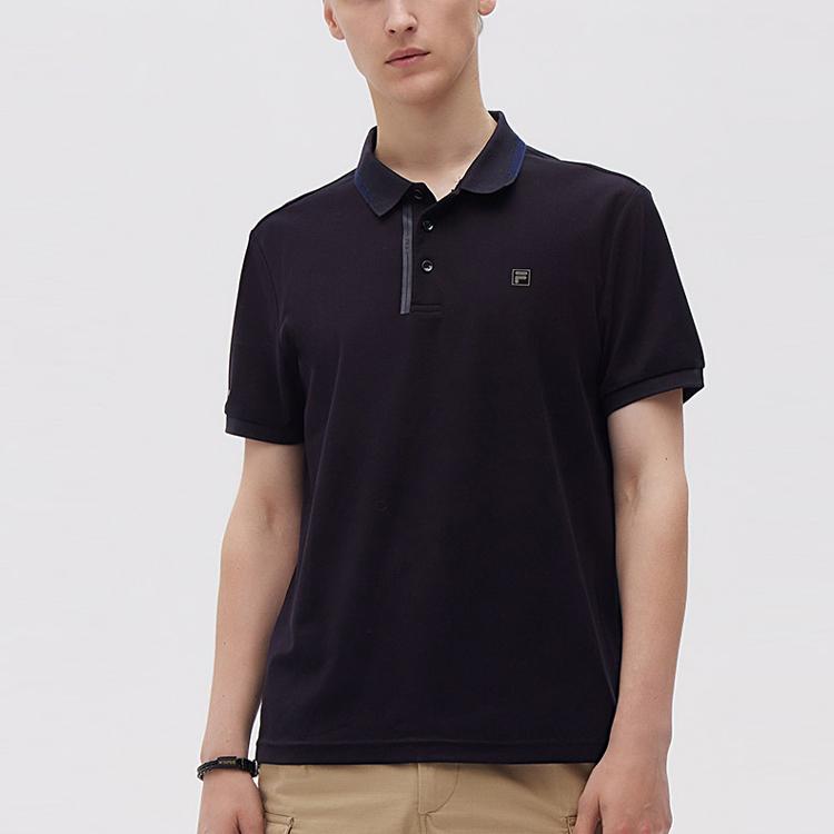 Fila Мужская рубашка-поло в стиле business casual, с воротником-стойкой, с коротким рукавом, топ, цвет Heritage-Blue, F11M122120FNV