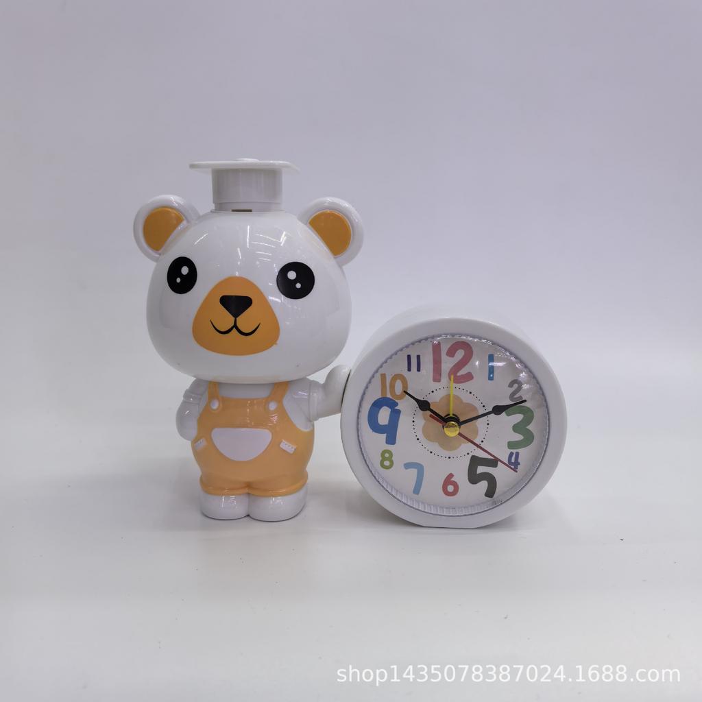 Cartoon Alarm Clock Creative Bedroom Bedside Small Alarm Clock Living Room Digital Clock Student Desktop Small Pen Holder Gift