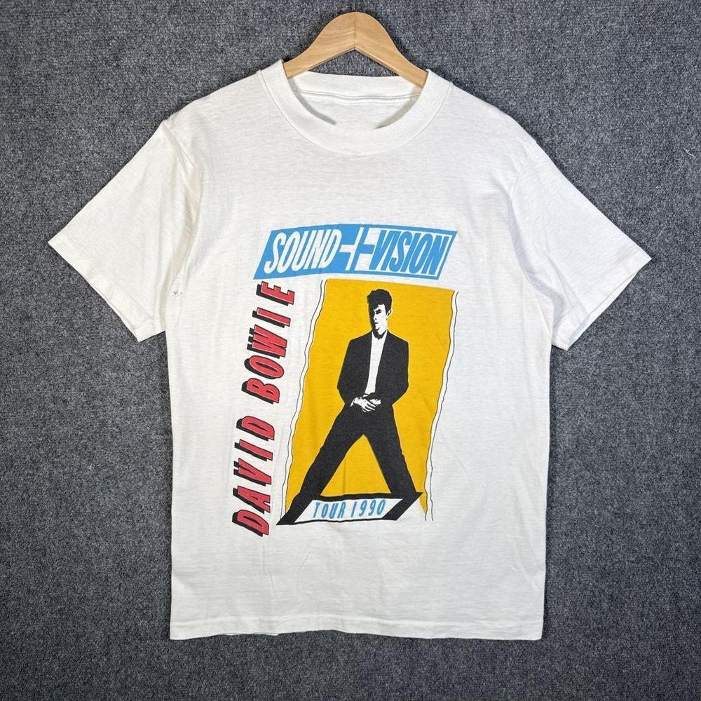 Новая Винтажная Футболка David Bowie 90-х Sound Vision Рождественский Подарок Унисекс S-5XL Футболка DO325 Унисекс Футболка