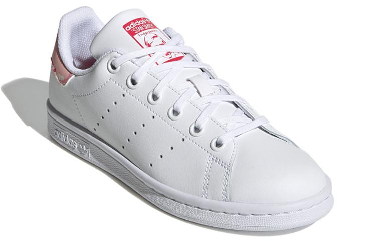 adidas Оригинальные STAN SMITH Низкие Кеды для Катания на Скейте Детские Розовые с Цветочным Хвостом Подростковые FV7405