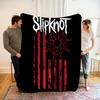 Плед Slipknot Band с красной полосой - Устойчивый к пятнам и разрывам, Всесезонный, Машинная стирка - Для спальни, дивана, кемпинга