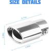 Выхлопная труба автомобиля, глушитель из полированной нержавеющей стали с болтовым креплением, модифицированная наклонная выхлопная труба, совместимая с задними выхлопными трубами большинства транспортных средств