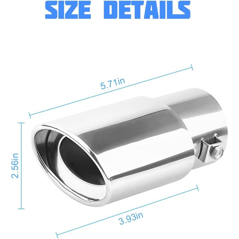 Выхлопная труба автомобиля, глушитель из полированной нержавеющей стали с болтовым креплением, модифицированная наклонная выхлопная труба, совместимая с задними выхлопными трубами большинства транспортных средств