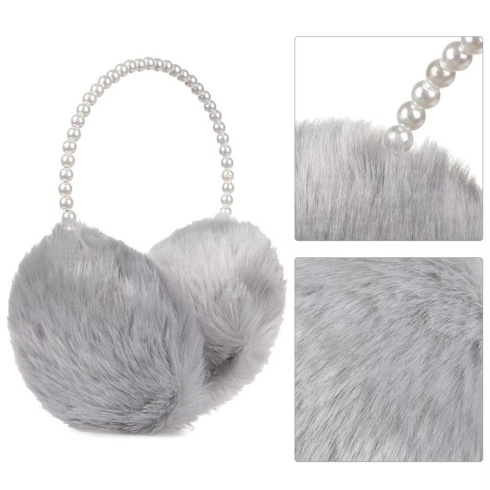 Защита ушей Зимние плюшевые наушники-муфты Многофункциональные элегантные однотонные пушистые наушники-муфты