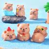 Мини-фигурки капибар Декоры Водонепроницаемая игрушка Наборы для игры Миниатюрные куклы Фигурки для сада Топперы для тортов Вечеринки Подарки