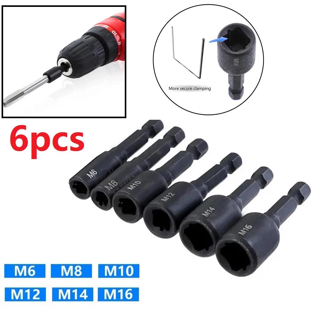 M4-M16 Screw Tap Socket Adapter Holder Extension Bar 1/4 Inch Hex Shank Machine Tap Driver Thread Tap Adapter For Electric Drill