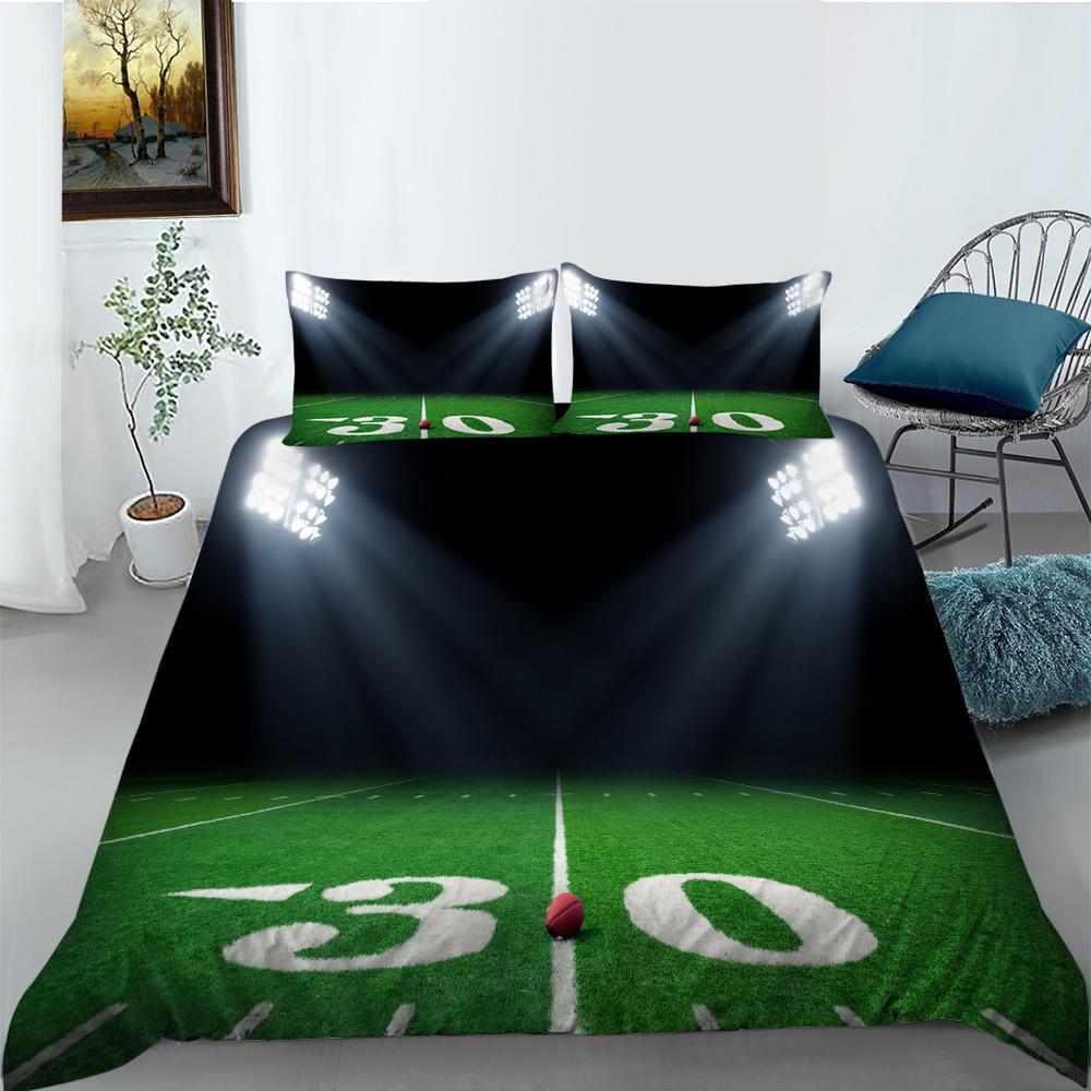 Football Series Bedding Two Three Piece Set Polyester 3D Digital Printing Shopify