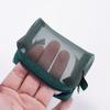 Zipper Mesh Makeup Bag Retro Color Toiletry Storage Bag Fashion Transparent Cosmetic Bag  Outdoor