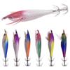 5g/8cm Wood Shrimp Bait Luminous Realistic Fish Eye Sharp Hook Vivid Bright Color Fishing Universal Squid Hook Jigging Artificial Shrimp Bait Wobblers