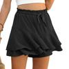 Women's Solid Color Casual Athletic Fitness Running Yoga Pleated Shorts Skirt Tennis Skirt